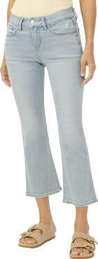 Silver Jeans Co. Suki Curvy Raw Hem Kick Flare Jeans