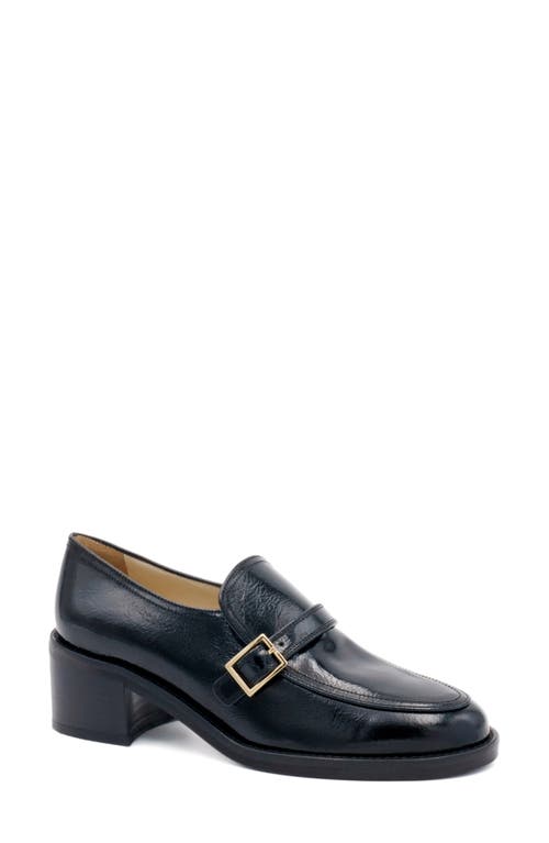 Amalfi by Rangoni Atena Buckle Loafer Pump in Black Naplak 