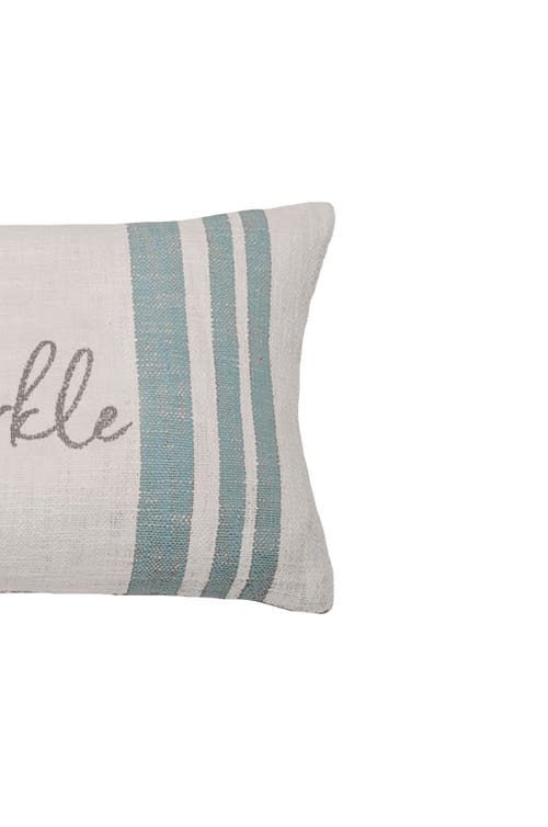 Carol & Frank Morgan Christmas Holiday Striped Decorative Lumbar Pillow Collection In Gray