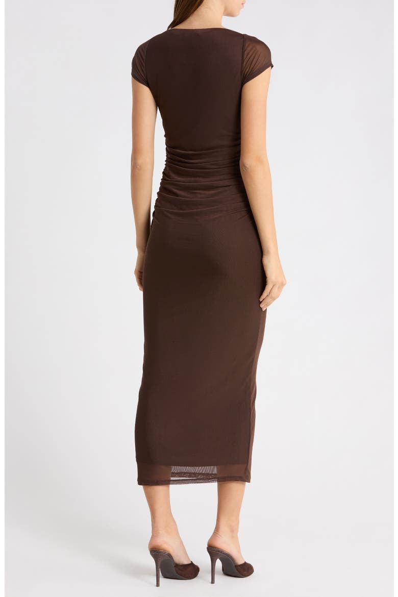 Brixton Square Neck Ruched Dress, Alternate, color, JAVA