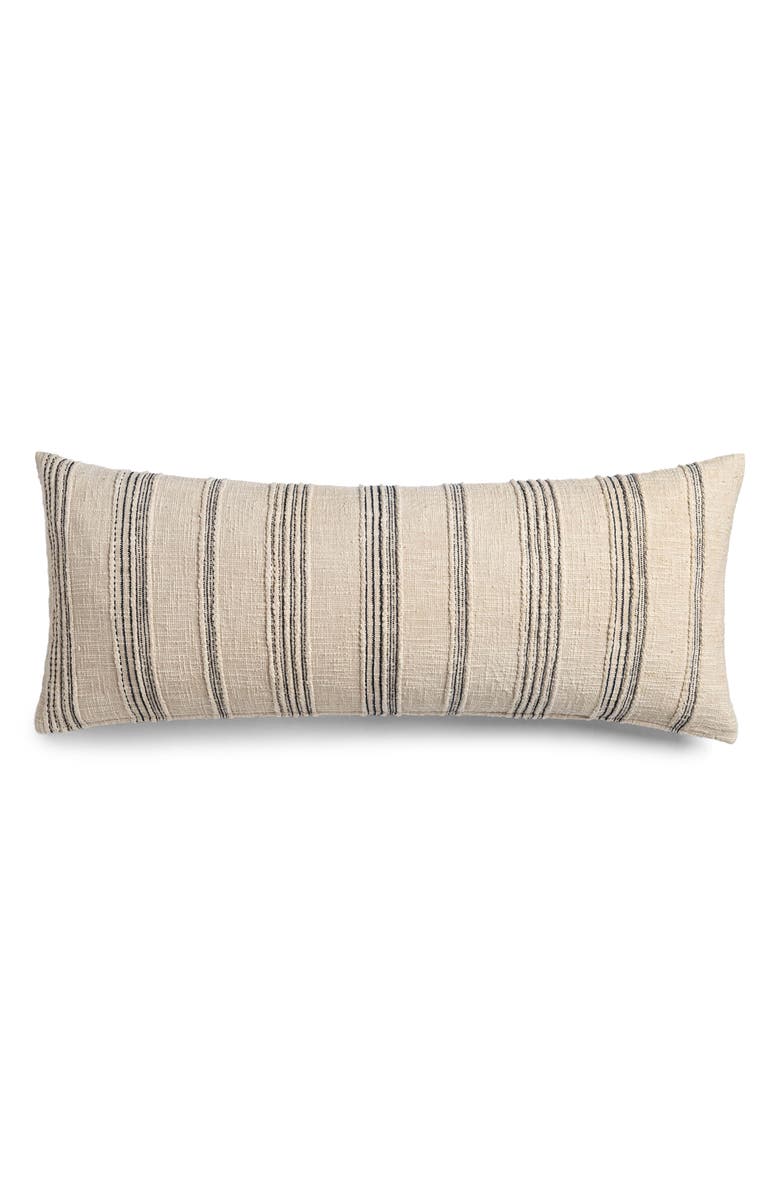 Crane Air Tide Stripe Lumbar Pillow, Main, color, Beige
