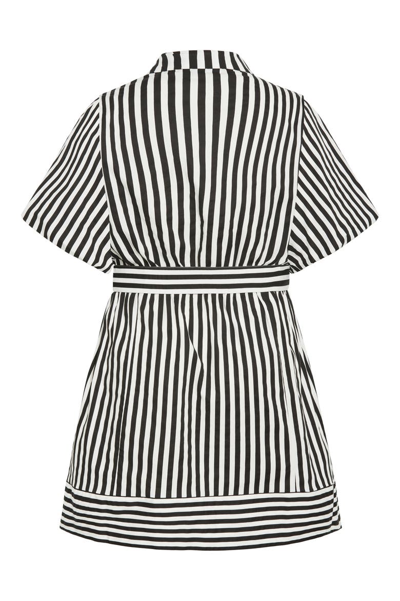 May Stripe Stretch Poplin Shirtdress, Alternate, color, BLACK STRIPE