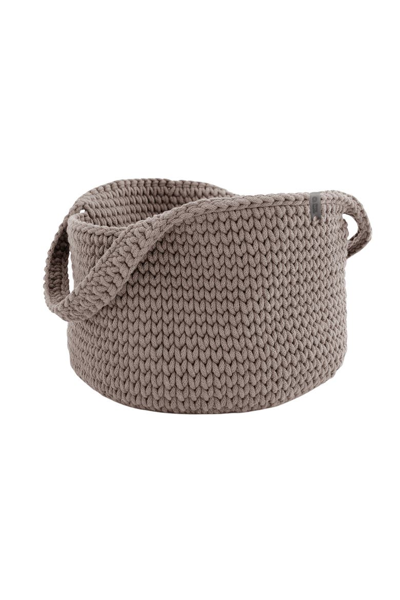 Basket Round with Handles Recycled, Main, color, Coffee