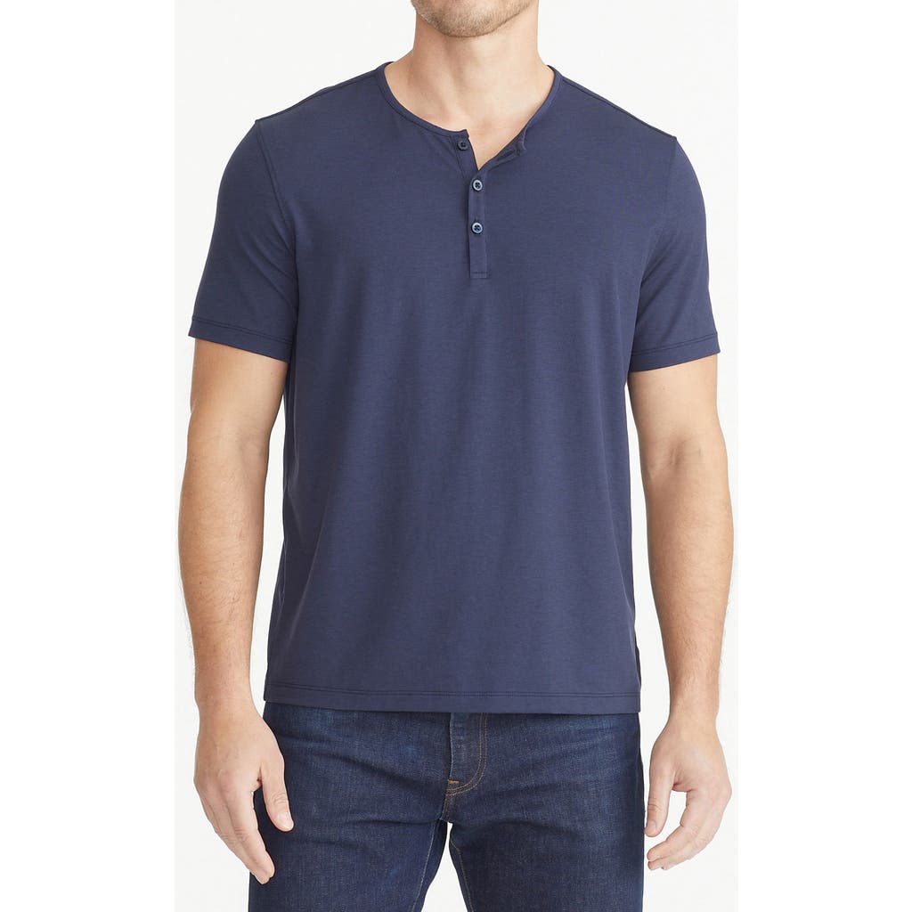 UNTUCKit Ecosoft Short Sleeve Henley in Navy  product