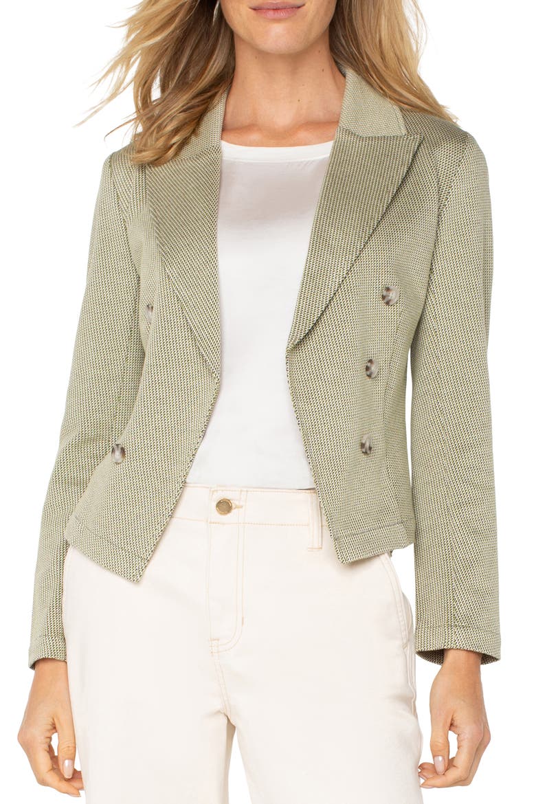 Open Front Blazer, Main, color, ARTICHOKE/ CREME