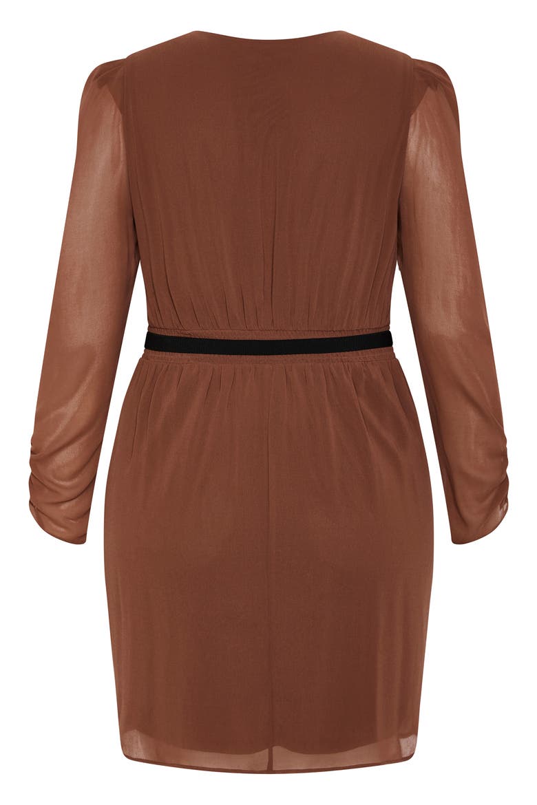 Whitley Long Sleeve Sheath Dress, Alternate, color, CHOCOLATE