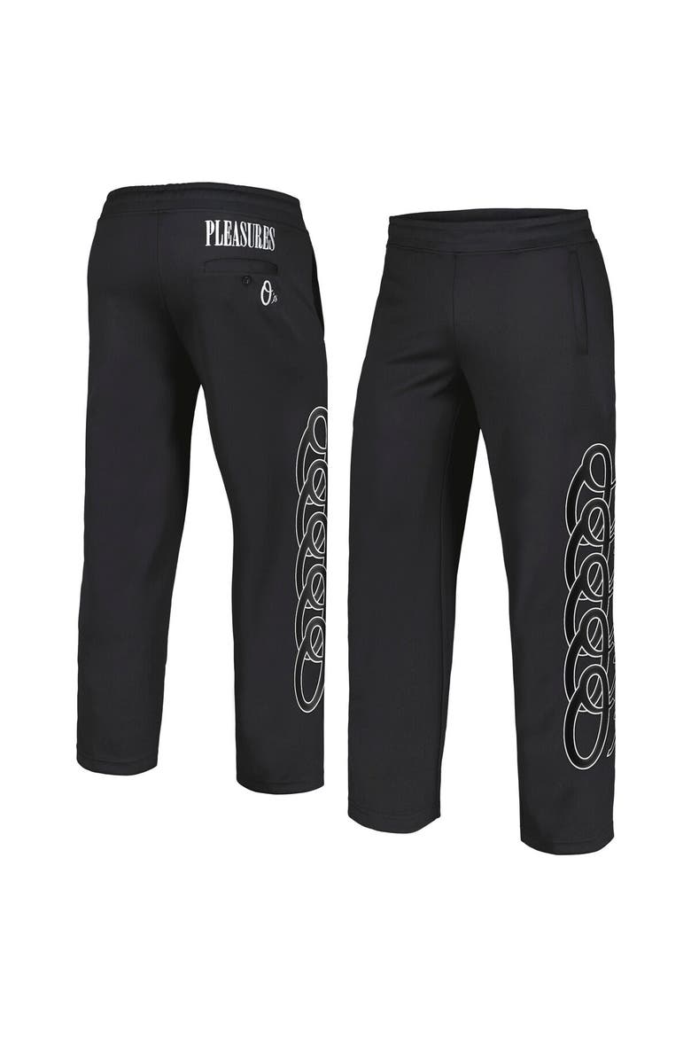 Men's PLEASURES Black Baltimore Orioles Pitcher Track Pants, Main, color, Black