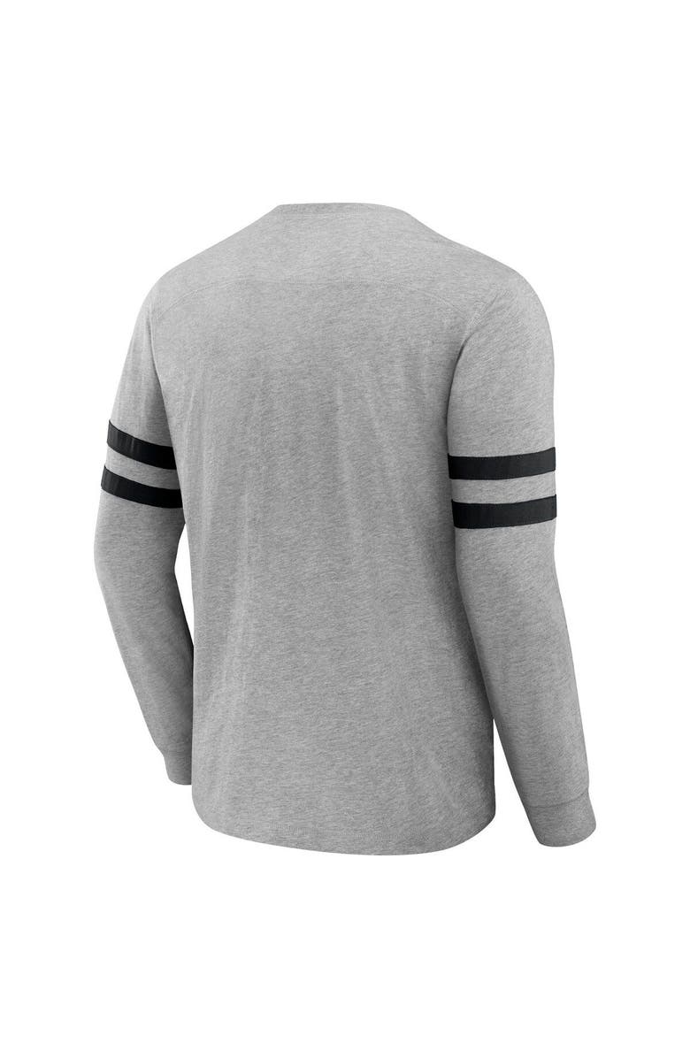 NFL X DARIUS RUCKER Men's NFL x Darius Rucker Collection by Fanatics Heather Gray Las Vegas Raiders Henley Long Sleeve T-Shirt, Alternate, color, Heather Gray