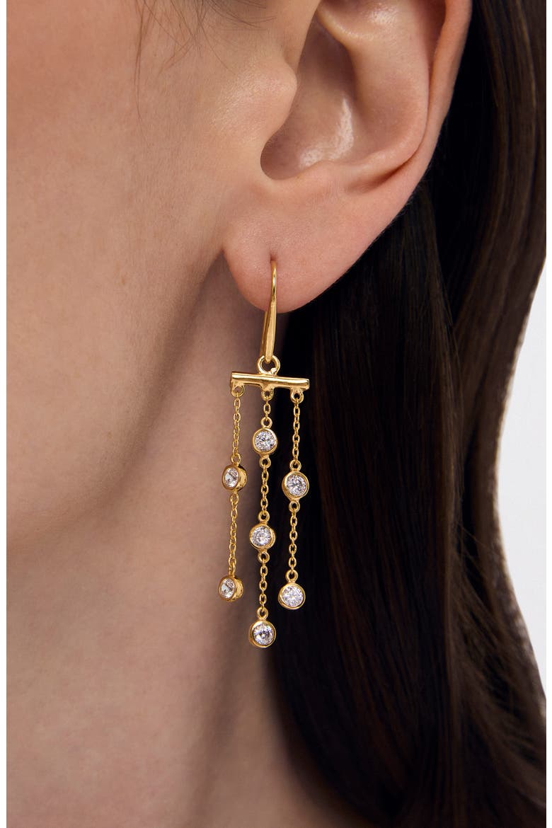 Orsay Drop Earrings, Alternate, color, CLEAR CZ