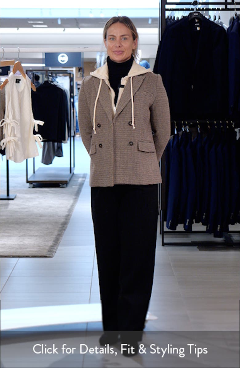 Wren Mixed Media Check Jacket, sales video thumbnail