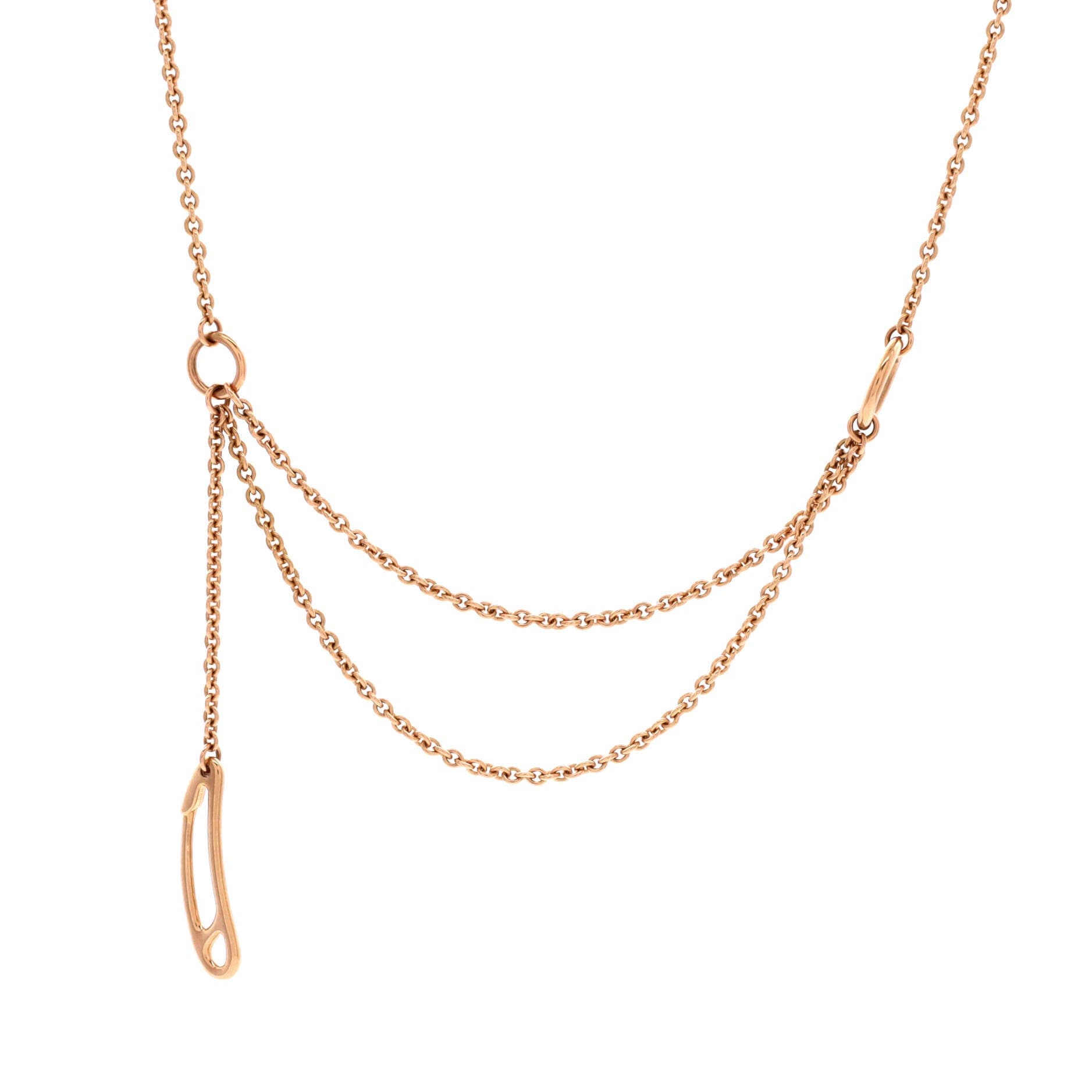 Chaine d'Ancre Punk Double Strand Necklace 18K Rose Gold, Main, color, Metallic Gold