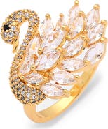 EYE CANDY LOS ANGELES Willa Cubic Zirconia Swan Ring