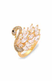 EYE CANDY LOS ANGELES Willa Cubic Zirconia Swan Ring