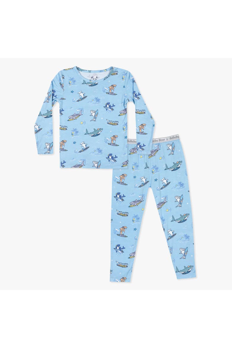 Kids' Shark School Set of 2 Piece Pajamas, Main, color, Shark School