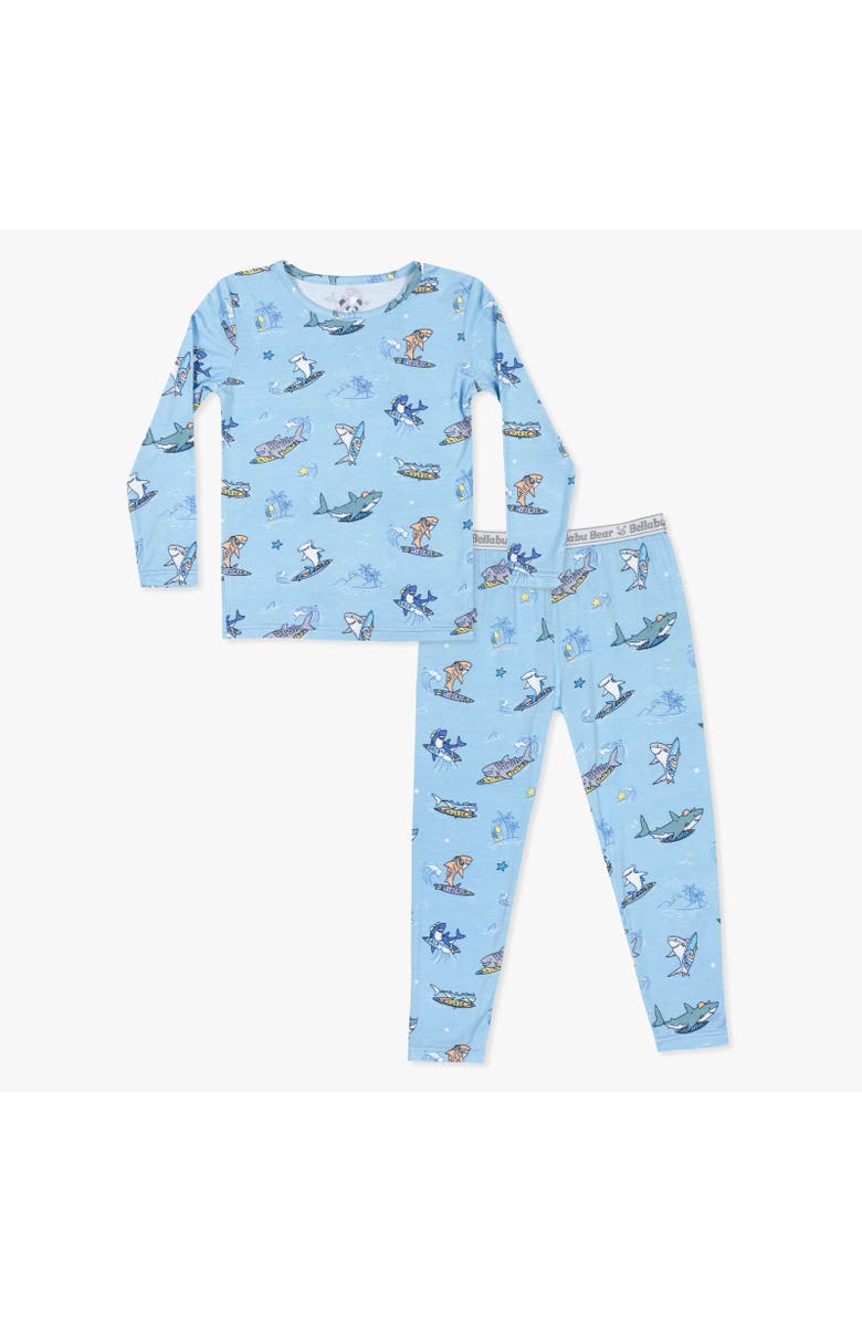 Bellabu Bear Kids' Shark School Set of 2 Piece Pajamas, Main, color, Shark School