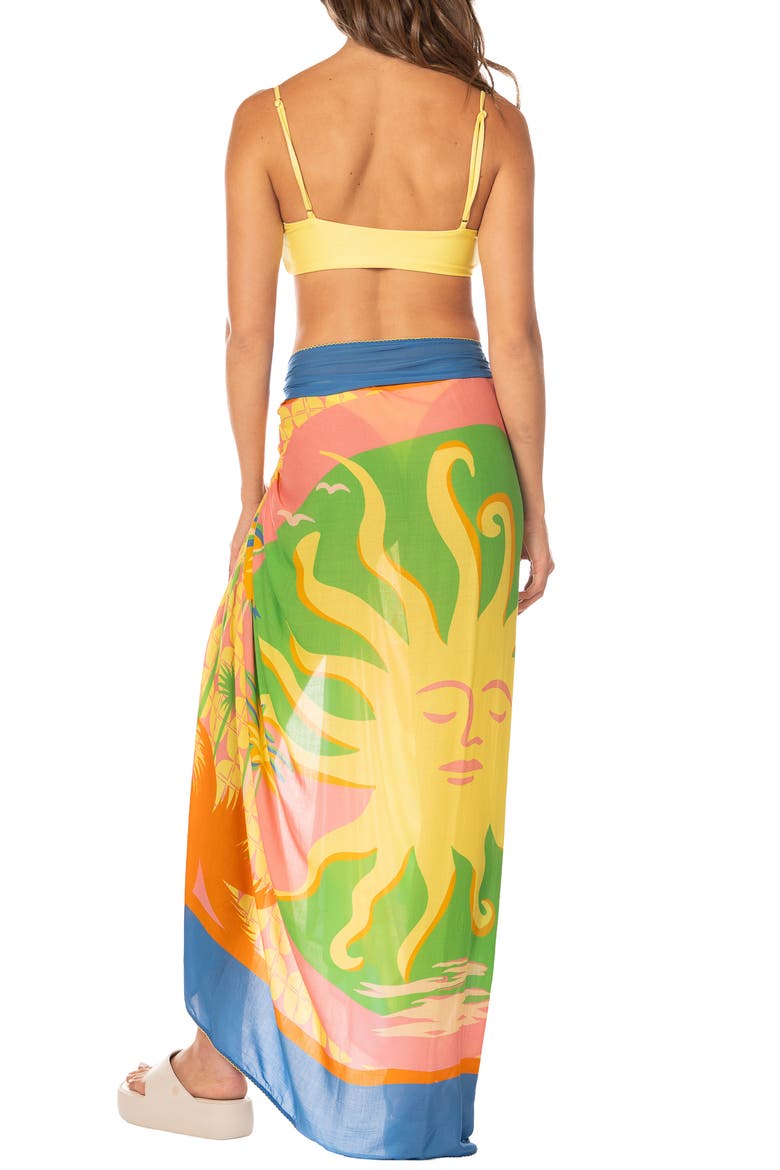 Sun Flicker Cover-Up Pareo, Alternate, color, OPEN YELLOW