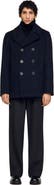 SANDRO Straight-fit wool-blend coat
