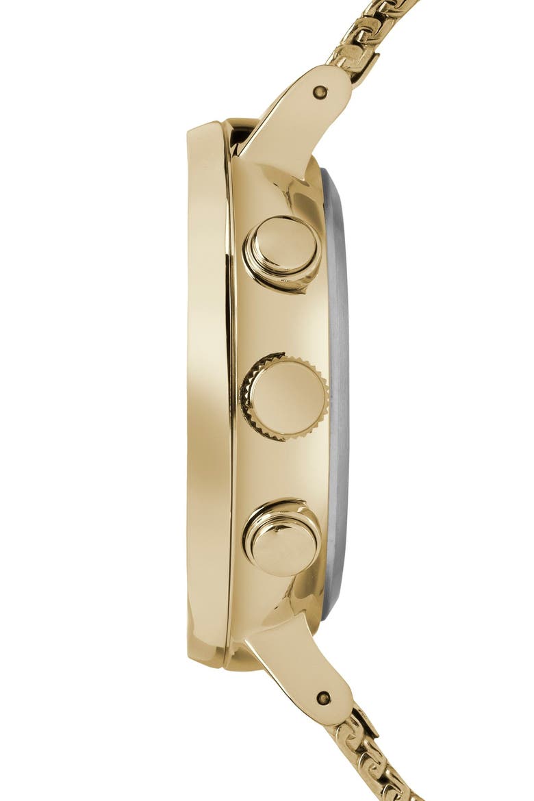 Fairfield Chronograph Mesh Strap Watch, 41mm, Alternate, color, GOLD/ WHITE/ GOLD