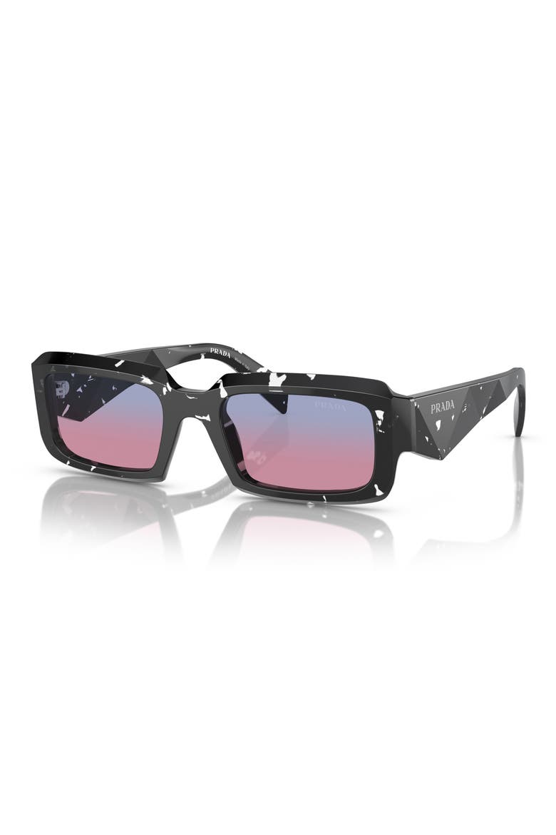 54mm Rectangle Gradient Sunglasses, Alternate, color, MAGENTA