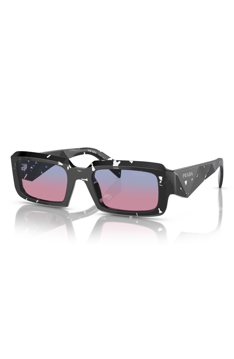 Prada 54mm Rectangle Gradient Sunglasses, Alternate, color, Magenta