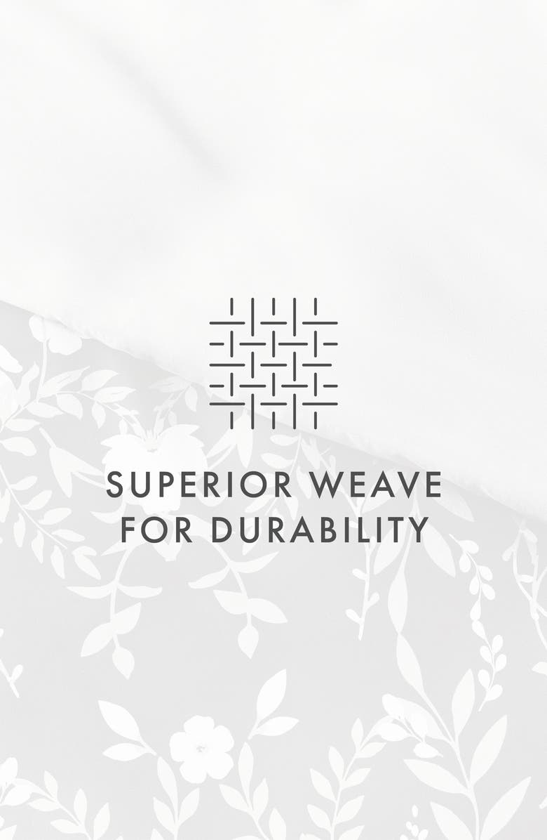 HOMESPUN Premium Ultra Soft Secret Garden Pattern 3-Piece Reversible Duvet Cover Set, Alternate, color, Black