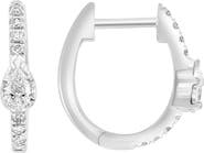 EFFY 14K White Gold Diamond Huggie Hoop Earrings - 0.25ct.