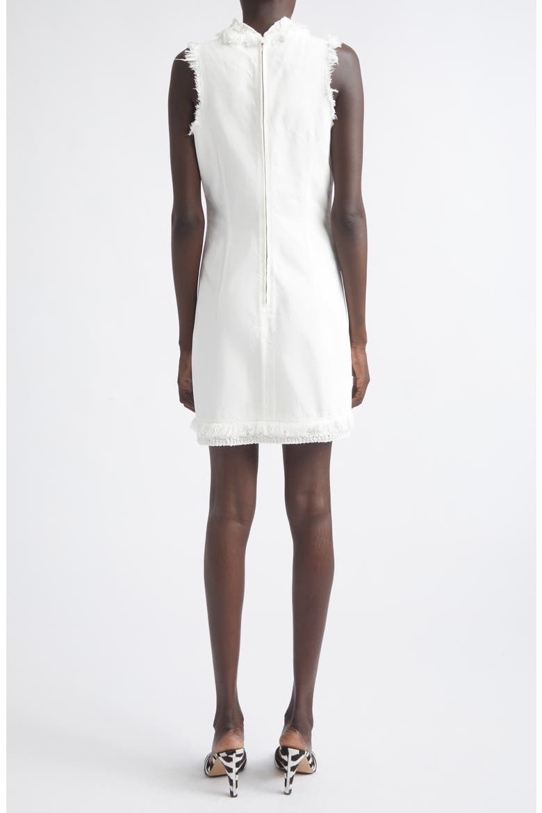Fringed Denim Minidress, Alternate, color, MASCARPONE
