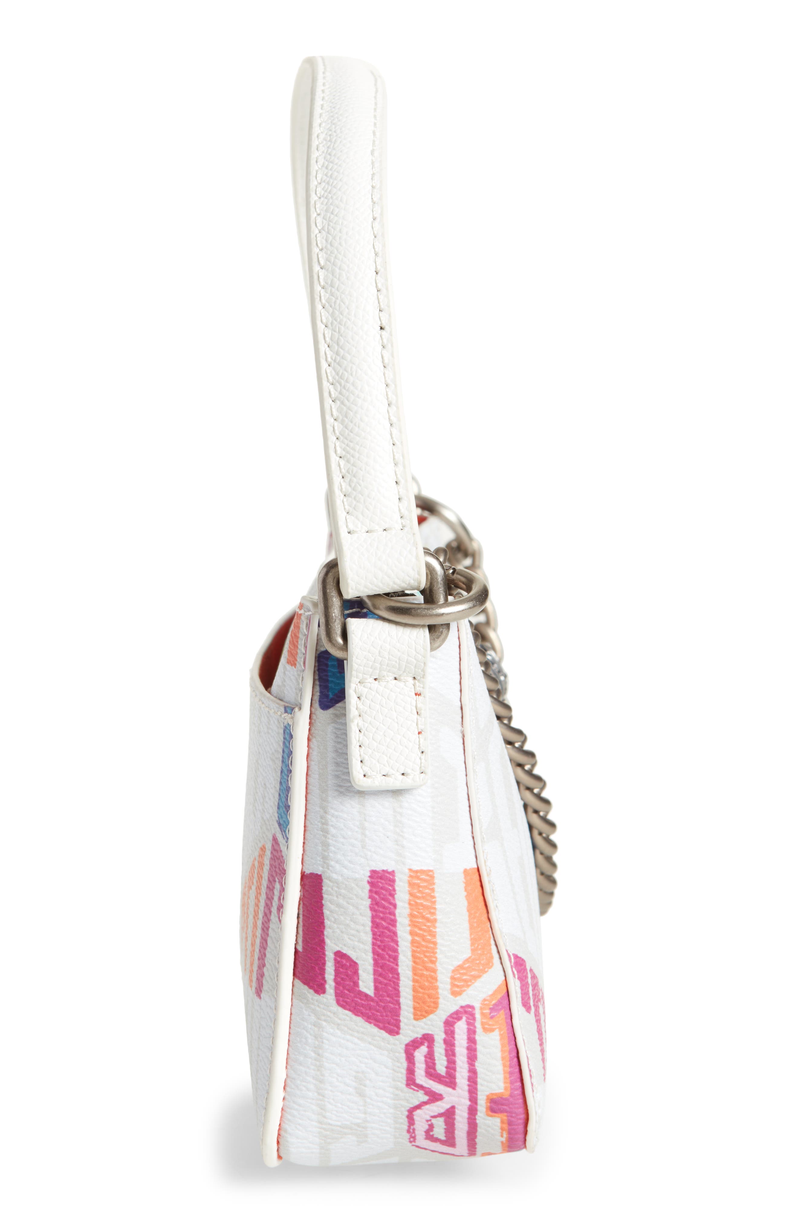 Richmond Faux Leather Baguette Bag, Alternate, color, OPEN WHITE