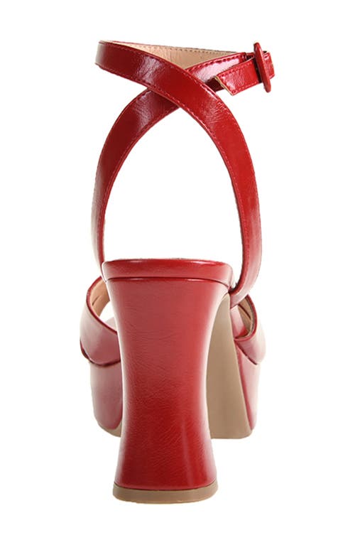 Chinese Laundry Thorie Ankle Strap Platform Sandal In Red