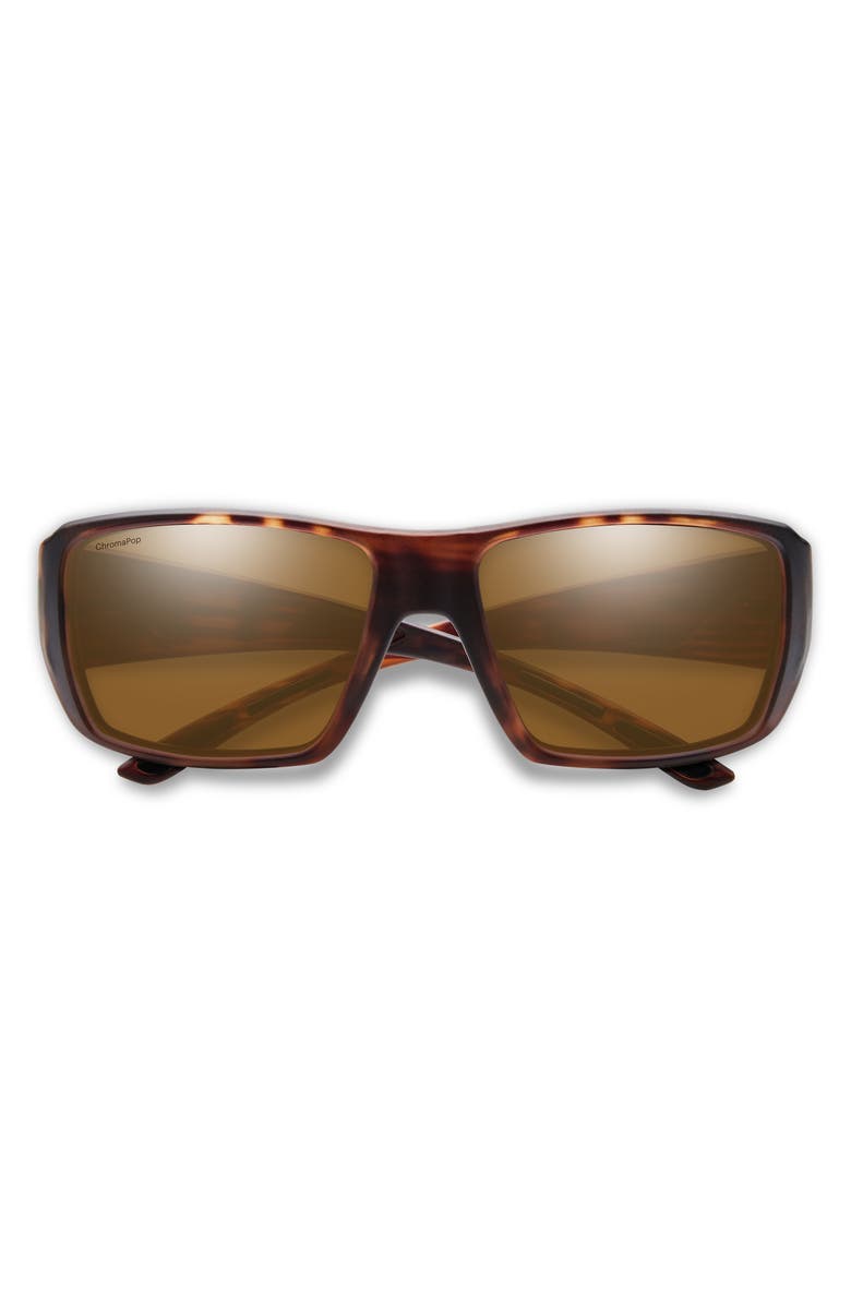 Smith Guides Choice 63mm ChromaPop<sup>™</sup> Polarized Oversize Square Sunglasses, Main, color, Matte Havana / Chromapop Polarized Brown