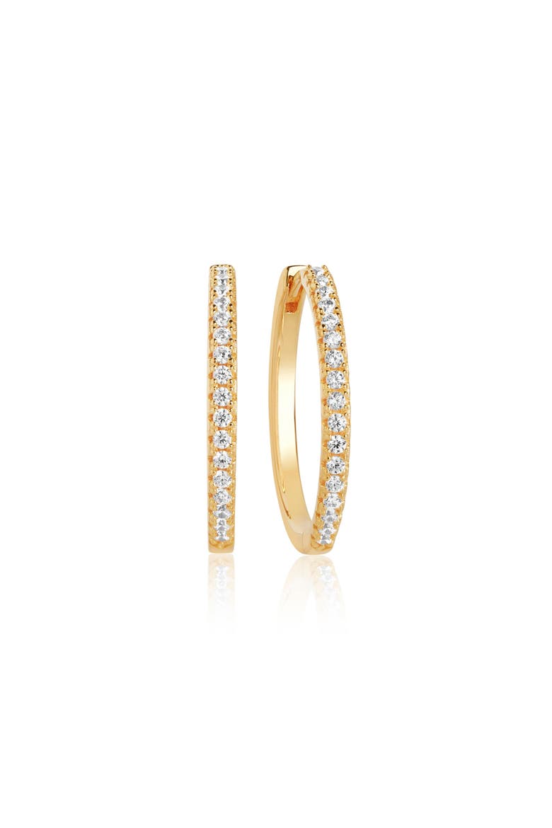 Earring Ellera X-Grande, Main, color, 18k Gold Plated / White