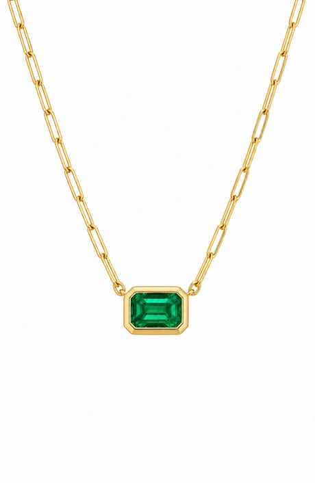 Bezel Set Moissanite Pendant Necklace
