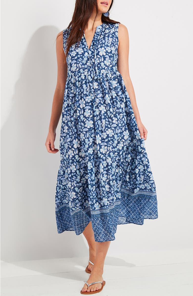 vineyard vines Hibiscus Tiered Dress, Alternate, color,