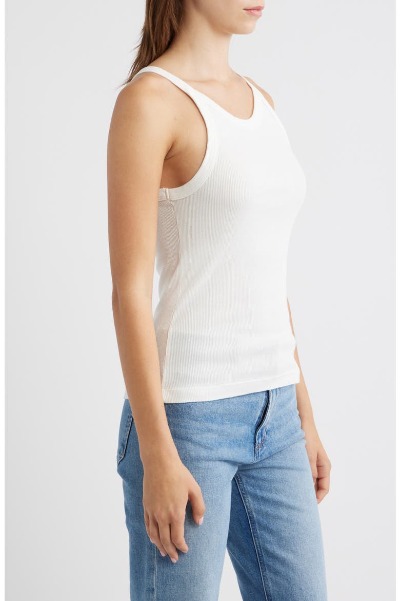 Ariel Cotton Rib Camisole, Alternate, color, WHITE