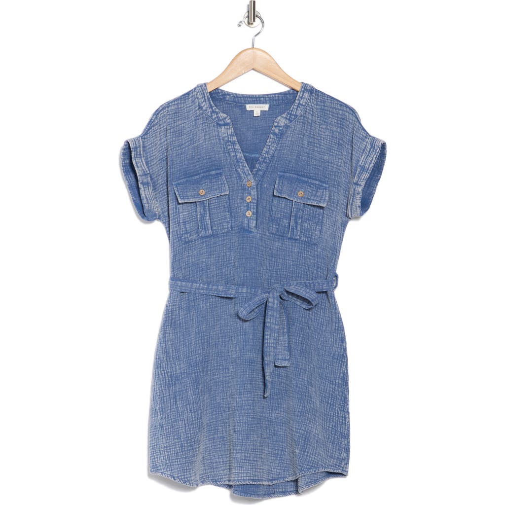 BLU PEPPER BLU PEPPER SHORT SLEEVE COTTON GAUZE MINIDRESS