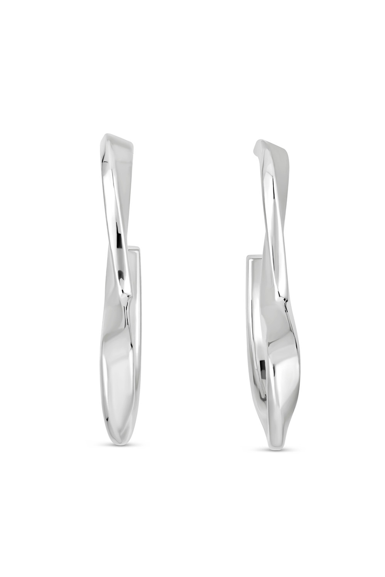 Sahab Hoop Earrings, Alternate, color, Silver