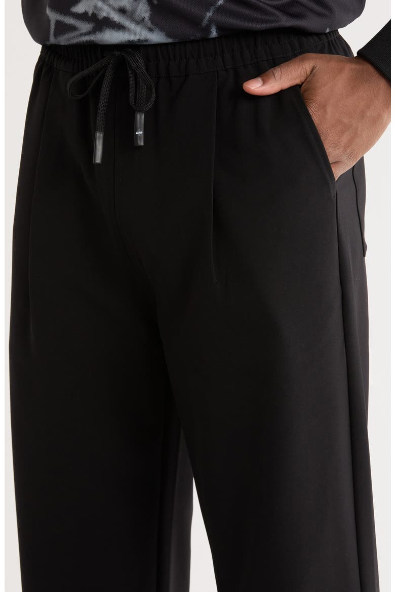 Veloce Cotton Neoprene Track Pants, Alternate, color, BLACK