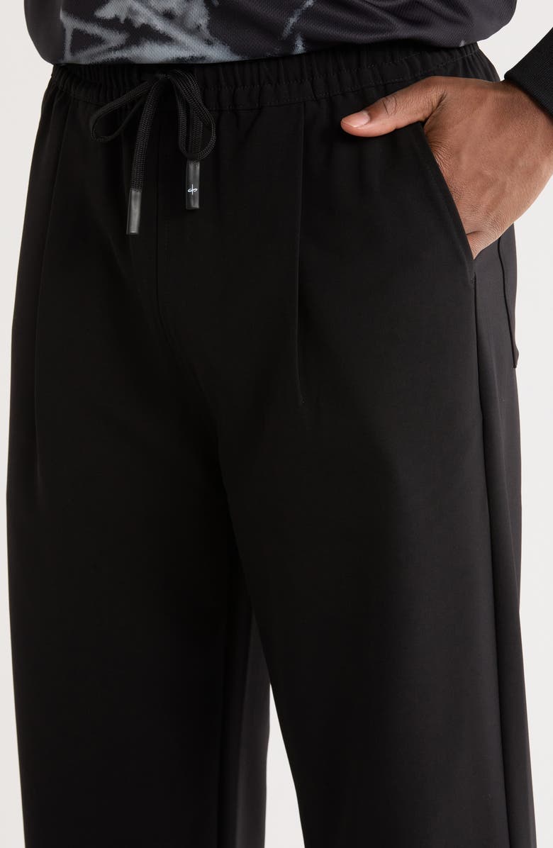 SANTO STUDIO Veloce Cotton Neoprene Track Pants, Alternate, color, Black