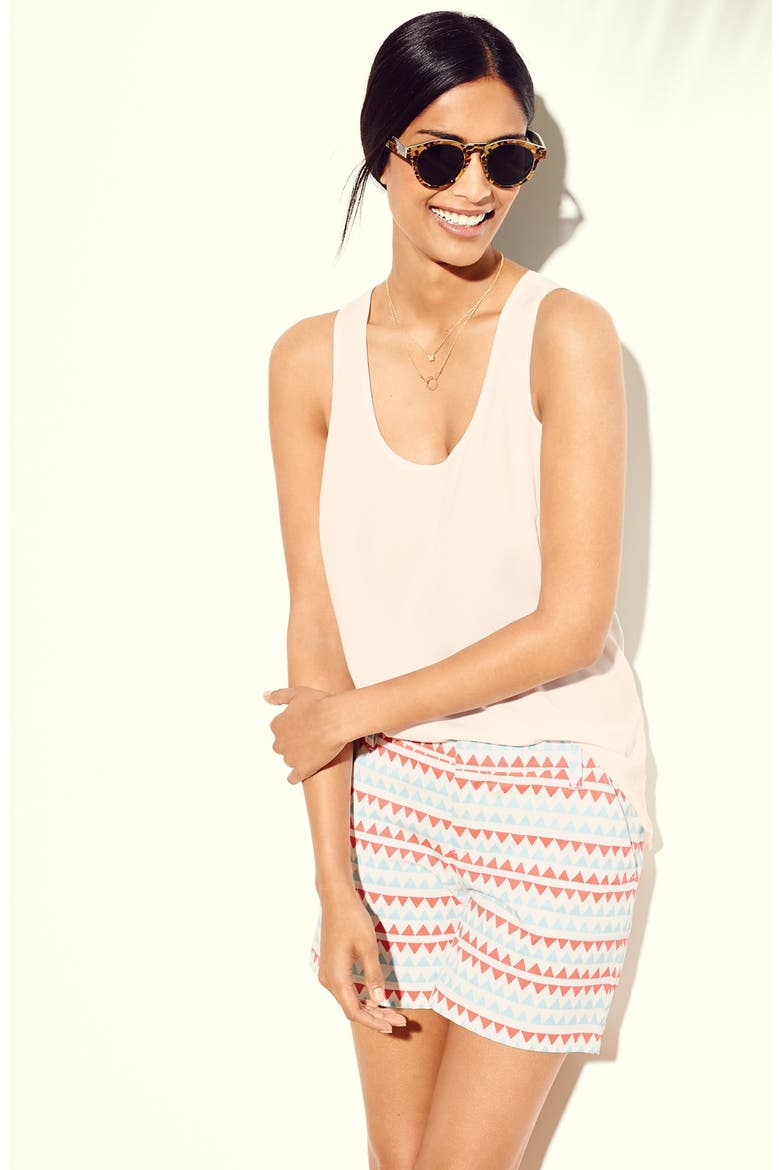Clean Front Shorts, Alternate, color, NAVY- WHITE STRIPE