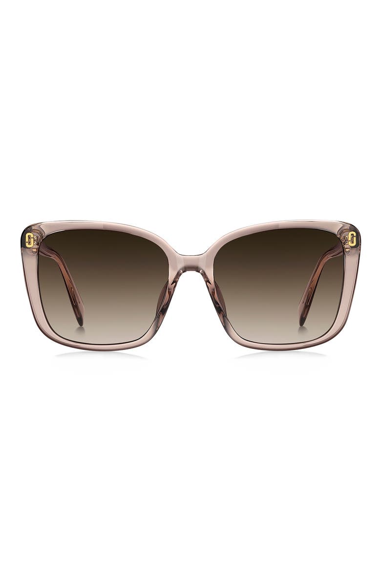 56mm Gradient Butterfly Sunglasses, Main, color, NUDE/ BROWN SF