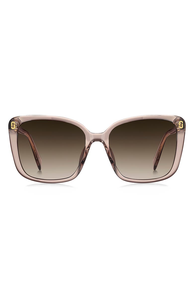 Marc Jacobs 56mm Gradient Butterfly Sunglasses, Main, color, Nude/ Brown Sf