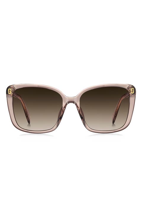 56mm Gradient Butterfly Sunglasses