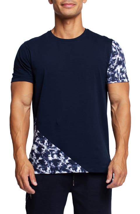 Panel Tie Dye Blue T-Shirt