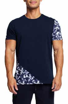 Maceoo Panel Tie Dye Blue T-Shirt
