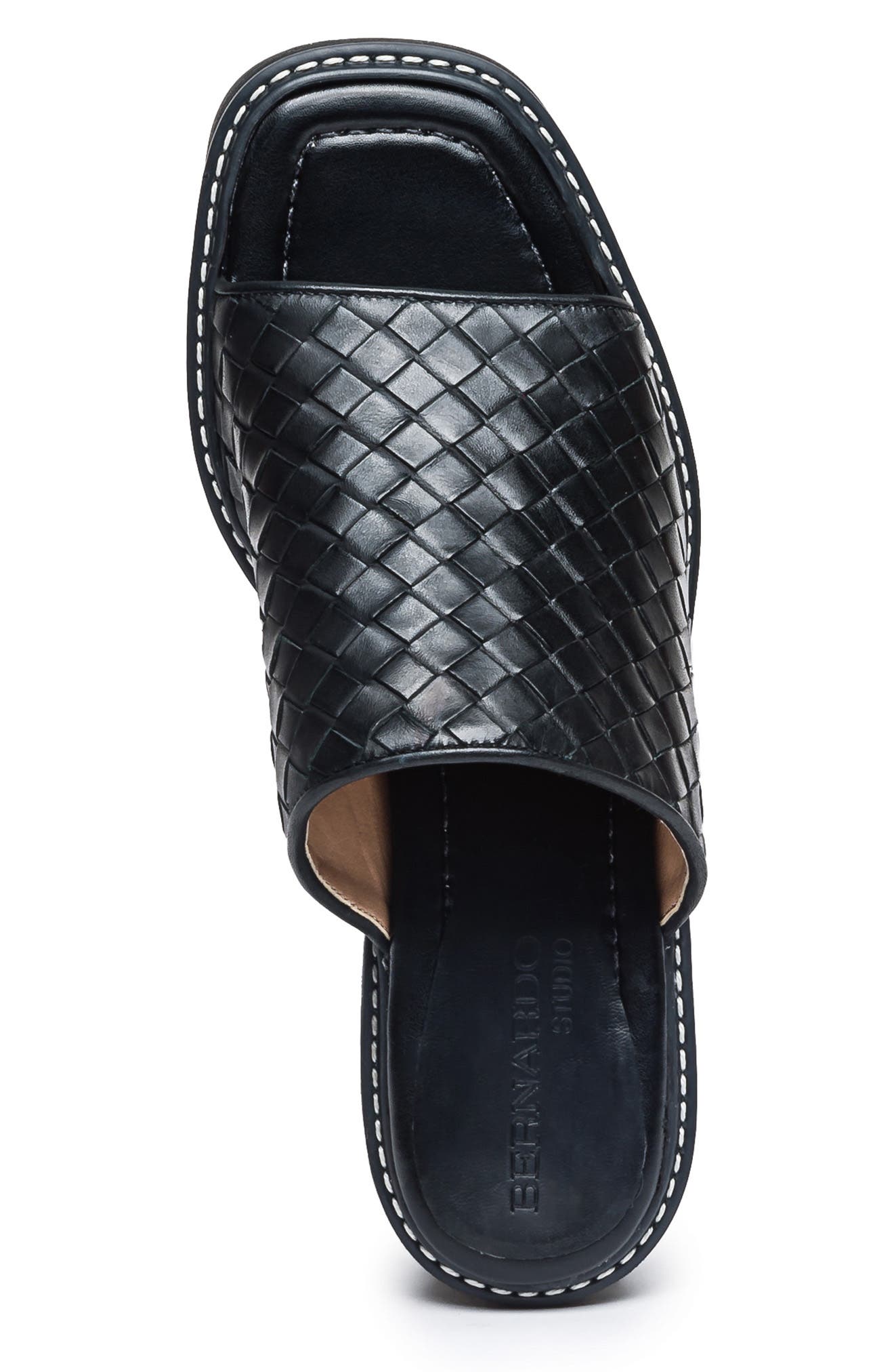 BERNARDO STUDIO Sindy Woven Leather Mule Sandal, Alternate, color, 