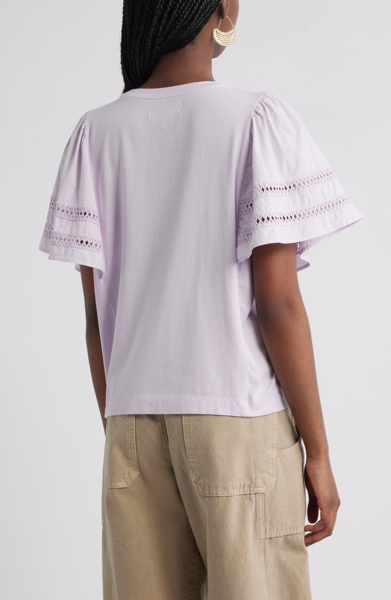 Treasure & Bond Mixed Media Top, Alternate, color, Purple Moss