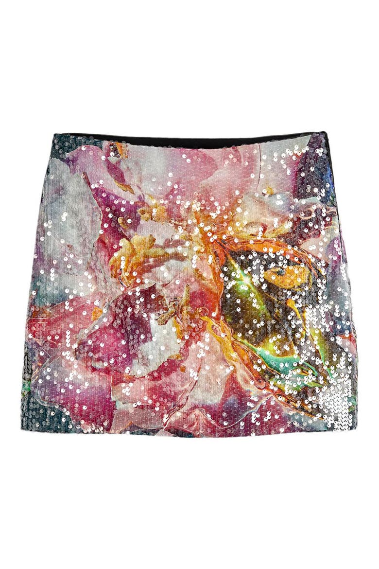 Sequin Miniskirt, Alternate, color, PINK