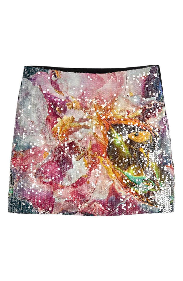 Desigual Sequin Miniskirt, Alternate, color, 
