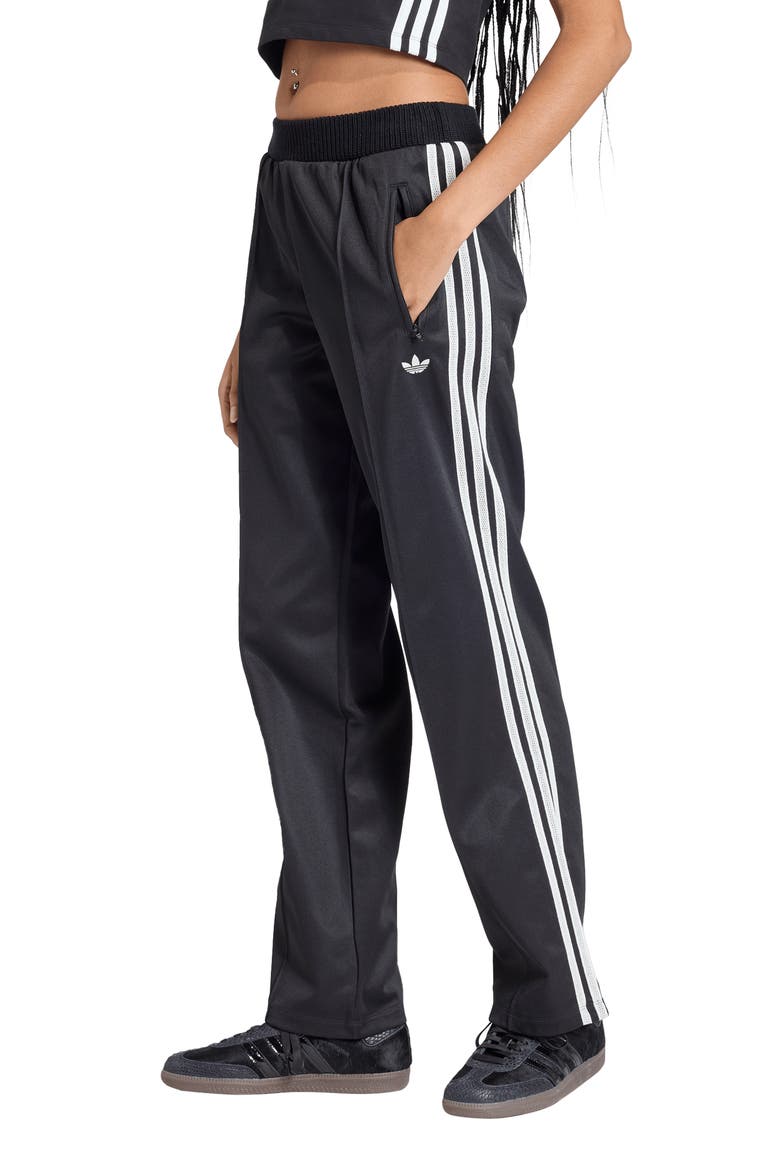 Knit Waistband Track Pants, Main, color, BLACK