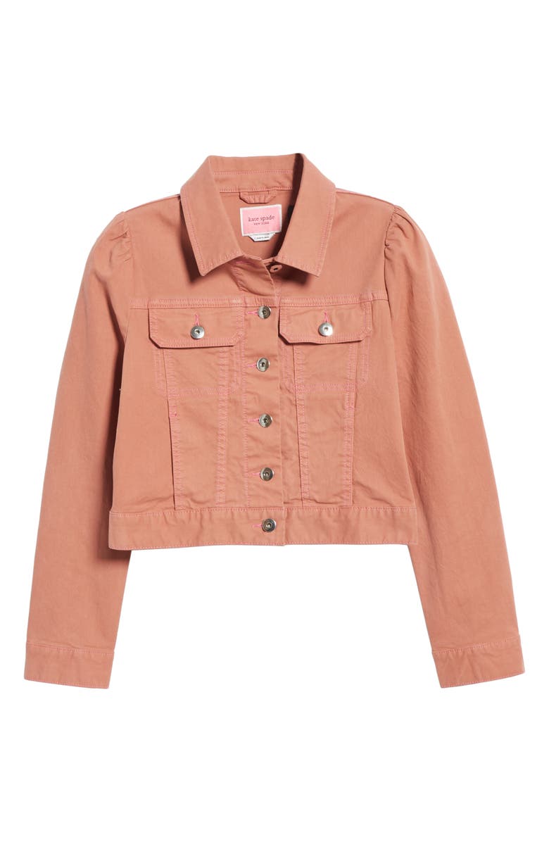 Kate Spade New York crop denim jacket, Alternate, color,